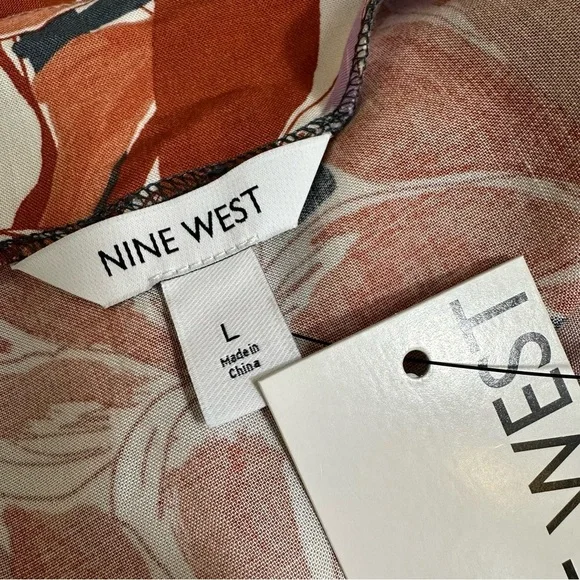 Nine West Asymmetrical Midi Skirt L Multi Color - Picture 5 of 6